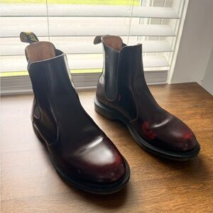 Dr. Martens Flora Chelsea Boots Oxblood Smooth Leather